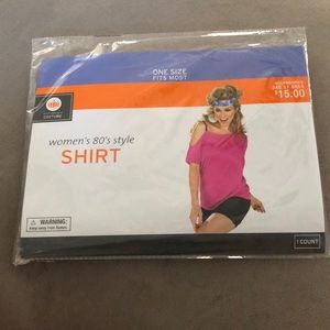 80's Style Shirt Women's One Size Hot Pink Halloween Costume